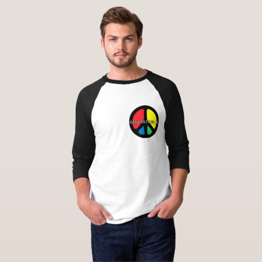 generation X T-shirt PEACE logo (Voorkant volledig)