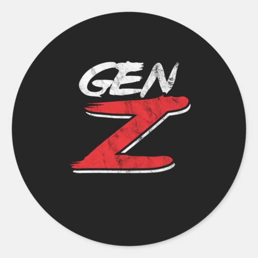 Generation Z Millenials Boomer Gift Ronde Sticker (Voorkant)
