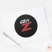 Generation Z Millenials Boomer Gift Ronde Sticker (Envelop)