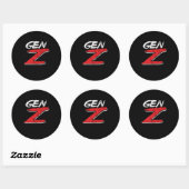 Generation Z Millenials Boomer Gift Ronde Sticker (Vel)