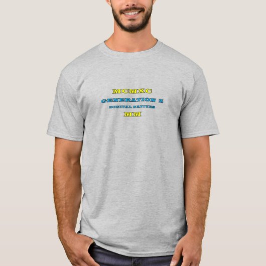 GENERATION Z Roman cijfers T-Shirt (Voorkant)