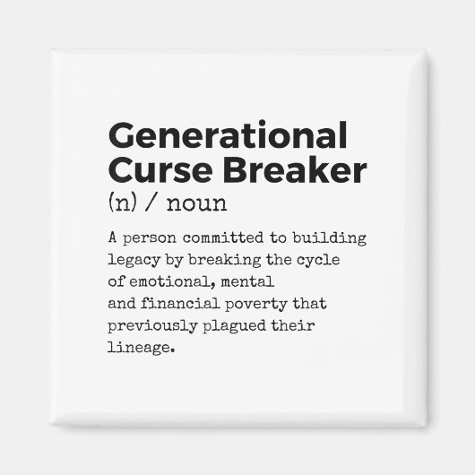 Generational Curse Breaker Definition Melanin Blac Magneet (Voorkant)