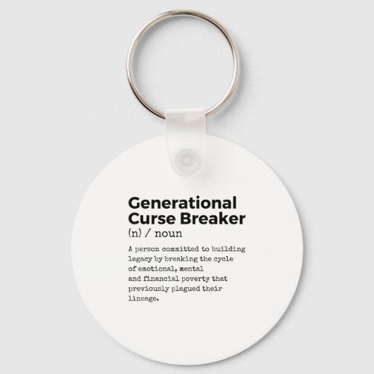 Generational Curse Breaker Definition Melanin Blac Sleutelhanger (Voorkant)
