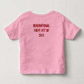 Generational Theft Act van 2009 Kinder Shirts (Achterkant)
