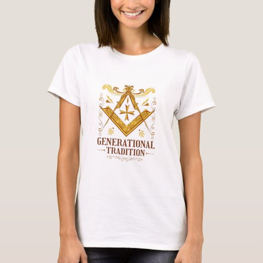 Generationeel vervormingsplein en kompas t-shirt (Voorkant)