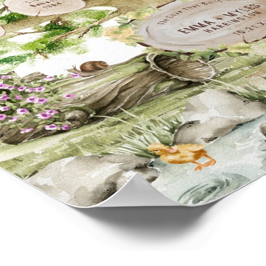 Generationele stamboom Waterverf kunst | Custom Poster (Hoek)