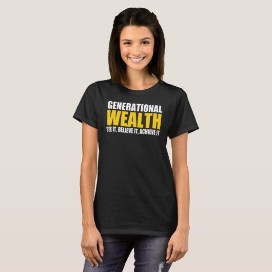Generationele welvaart t-shirt (Voorkant volledig)