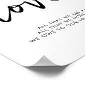 Generations of Love Minimalist Wedding Sign Poster (Hoek)