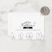 Generations of Love Vaderdag Kaart Notitiekaartje (Voorkant / Achterkant in situ)