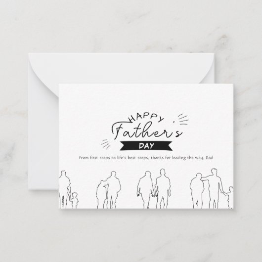 Generations of Love Vaderdag Kaart Notitiekaartje (Voorkant)