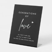Generations of Love Wedding Day Signs Reclamebord Met Voetstuk