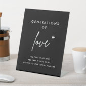 Generations of Love Wedding Day Signs Reclamebord Met Voetstuk (Insitu)