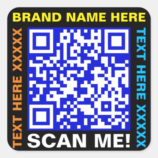 Genereer 20 QR code Stickers voor custom business (Voorkant)