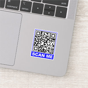 Genereer eenvoudige QR-code (Scan me) Modern Sticker