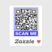 Genereer eenvoudige QR-code (Scan me) Modern Sticker (Vel)