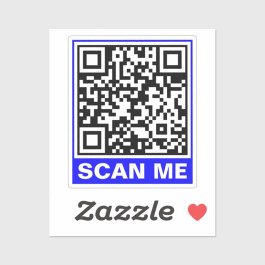 Genereer eenvoudige QR-code (Scan me) Modern Sticker (Vel)