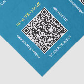 Genereer QR-code Bedrijfsnaam Website, Blauw Tissuepapier (Detail)