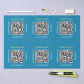 Genereer QR-code Bedrijfsnaam Website, Blauw Tissuepapier (Craft)