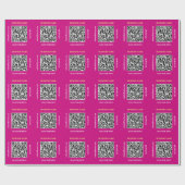 Genereer QR-code Bedrijfsnaam Website, Fuchsia Cadeaupapier (Vlak)