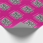 Genereer QR-code Bedrijfsnaam Website, Fuchsia Cadeaupapier (Hoek)