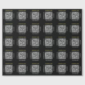 Genereer QR-code Bedrijfsnaam Website Promo Black Cadeaupapier (Vlak)