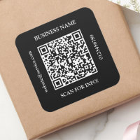 Genereer QR-code Bedrijfsnaam Website Promo Black