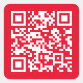GENEREER SNEL QR-code met elke website Vierkante Sticker (Voorkant)