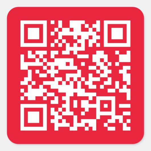 GENEREER SNEL QR-code met elke website Vierkante Sticker (Voorkant)