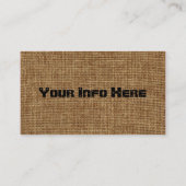 Generic Burlap Creëer Uw eigen gemakkelijk budget Visitekaartje (Achterkant)
