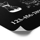 Generic Coffee Menu Prijs Chalkboard aanpassen Poster (Hoek)