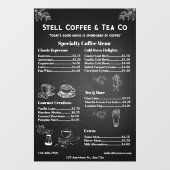 Generic Coffee Menu Prijs Chalkboard aanpassen Raamsticker (Vel)
