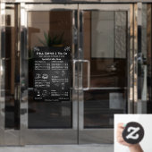 Generic Coffee Menu Prijs Chalkboard aanpassen Raamsticker (Kantoordeur)