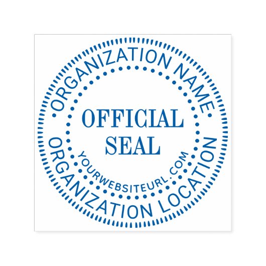 Generic Custom Officiële Seal Naam Locatie URL Zelfinktende Stempel (Design)