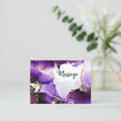 *~* Generic Hair Nails Lashes Paars Gold Healer Visitekaartje (Staand voorkant)