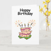 Generic Happy Birthday Greeting Kaart (Gele Bloem)