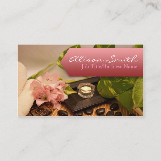 Generic health/spa/massage business card visitekaartje (Voorkant)