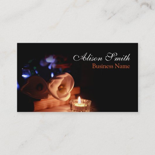 Generic health/spa/massage business card visitekaartje (Voorkant)