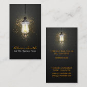 Generic lamp with fireflies business card visitekaartje (Voorkant / Achterkant)