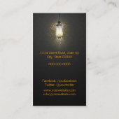Generic lamp with fireflies business card visitekaartje (Achterkant)