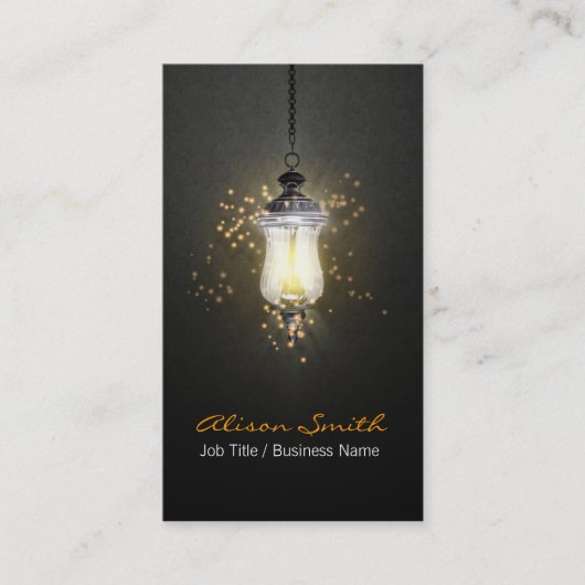 Generic lamp with fireflies business card visitekaartje (Voorkant)