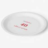 Generic Making 40 Great Again Birthday Party Red Papieren Bordje (Gekanteld)