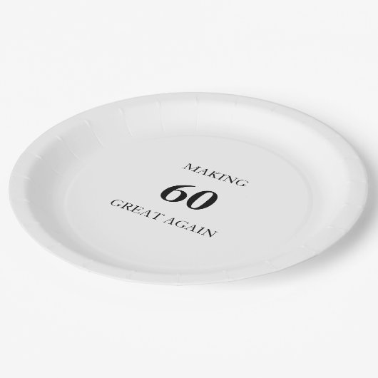 Generic Making 60 Great Again Birthday Party Papieren Bordje (Gekanteld)