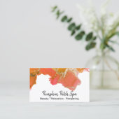 *~* Generic - Nails Hair Lashes Sinaasappel Pink G Visitekaartje (Staand voorkant)