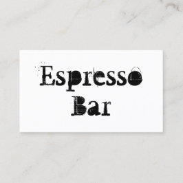 Generic Plain White Espresso Bar - Visitekaartje