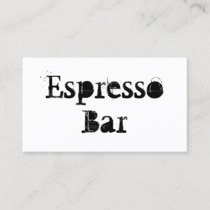 Generic Plain White Espresso Bar - Visitekaartje