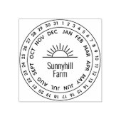 Generiek Boerderij op zonsopgang Datum wiel Rubberstempel (Afrduk)