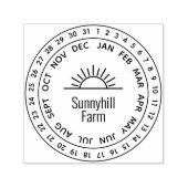 Generiek Boerderij op zonsopgang Datum wiel Zelfinktende Stempel (Design)