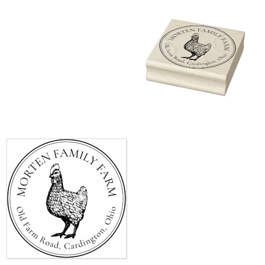 Generiek Boerderij Stempel met afbeelding Hen (Gestempeld)