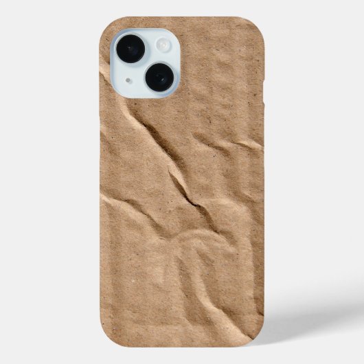 Generiek bruin karton Case-Mate iPhone case (Achterkant)