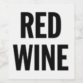 Generiek etiket rode wijn (Enkel label)